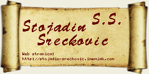 Stojadin Srećković vizit kartica